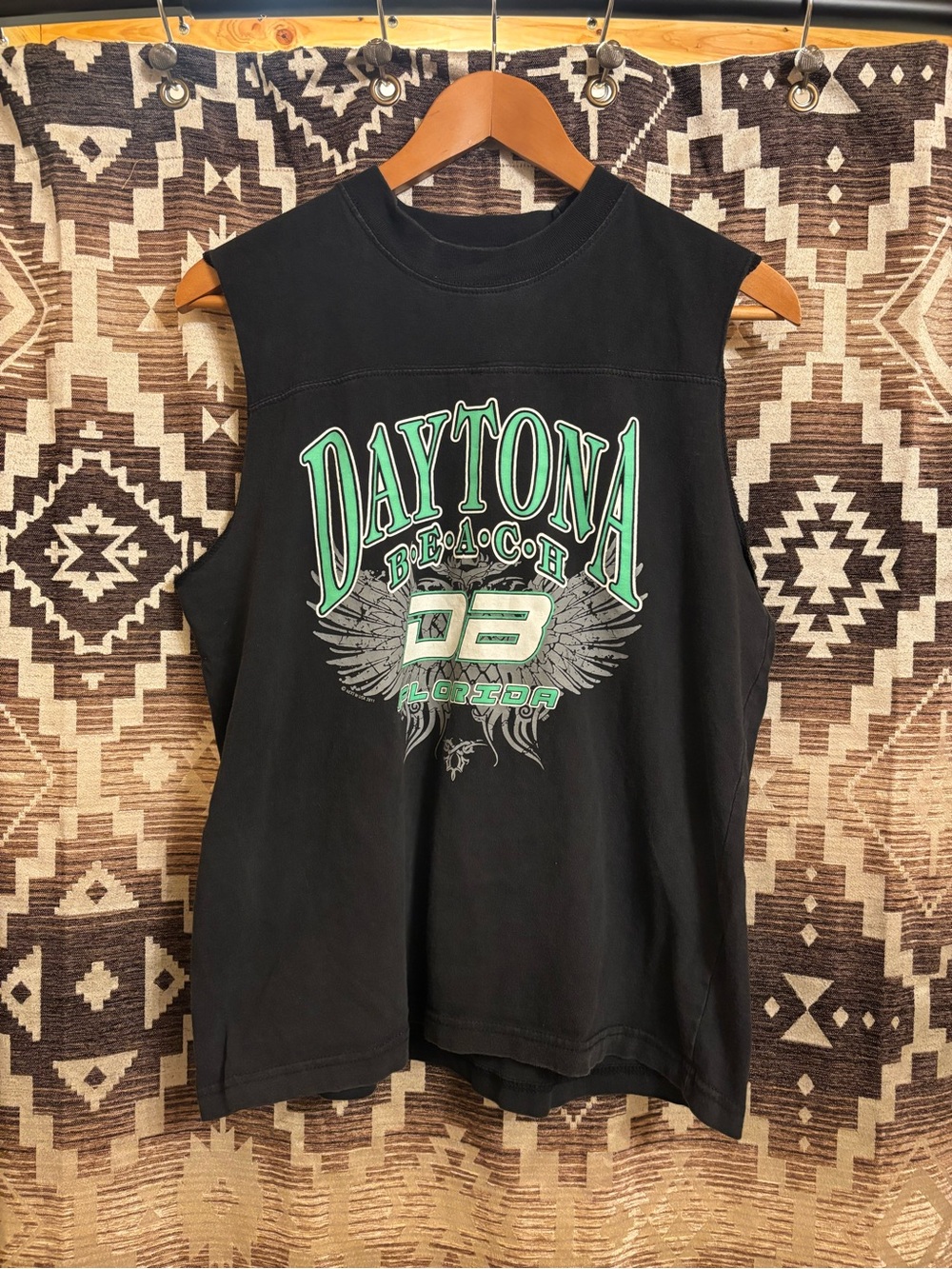 Men’s Pacific & Co Daytona Beach Cut Off T Shirt, Size Small, 100% Cotton